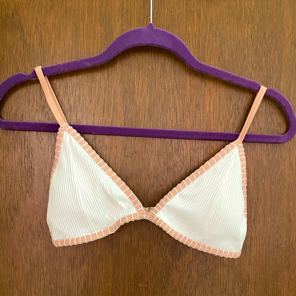 Pink and white bikini